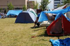 Tent City in 2007 was initiated by Bissell Centre. It helped to motivate the Ten Year Plan to Eliminate Homelessness